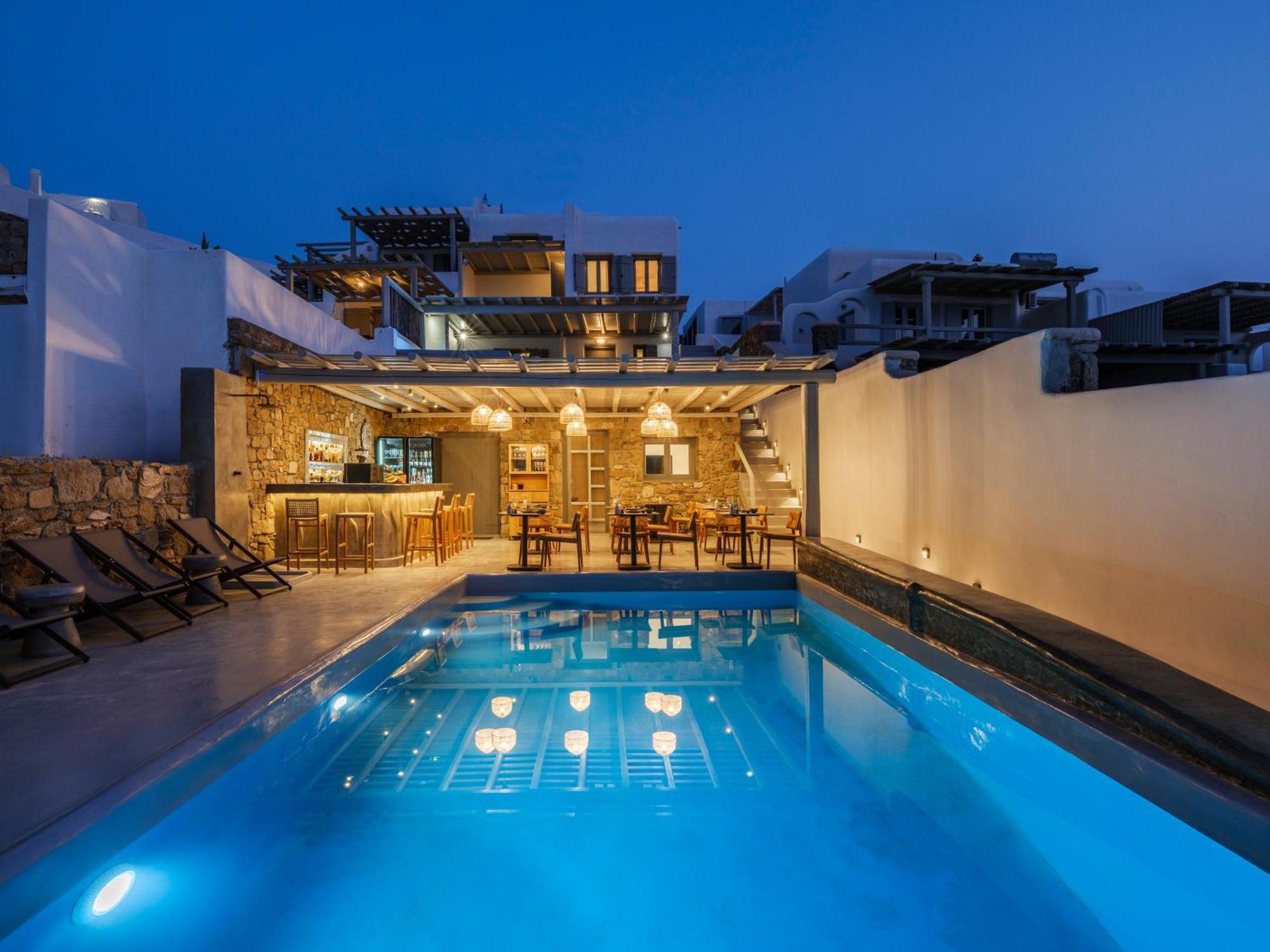 Mykonos Residence Villas & Suites Merchia Beach Exterior foto