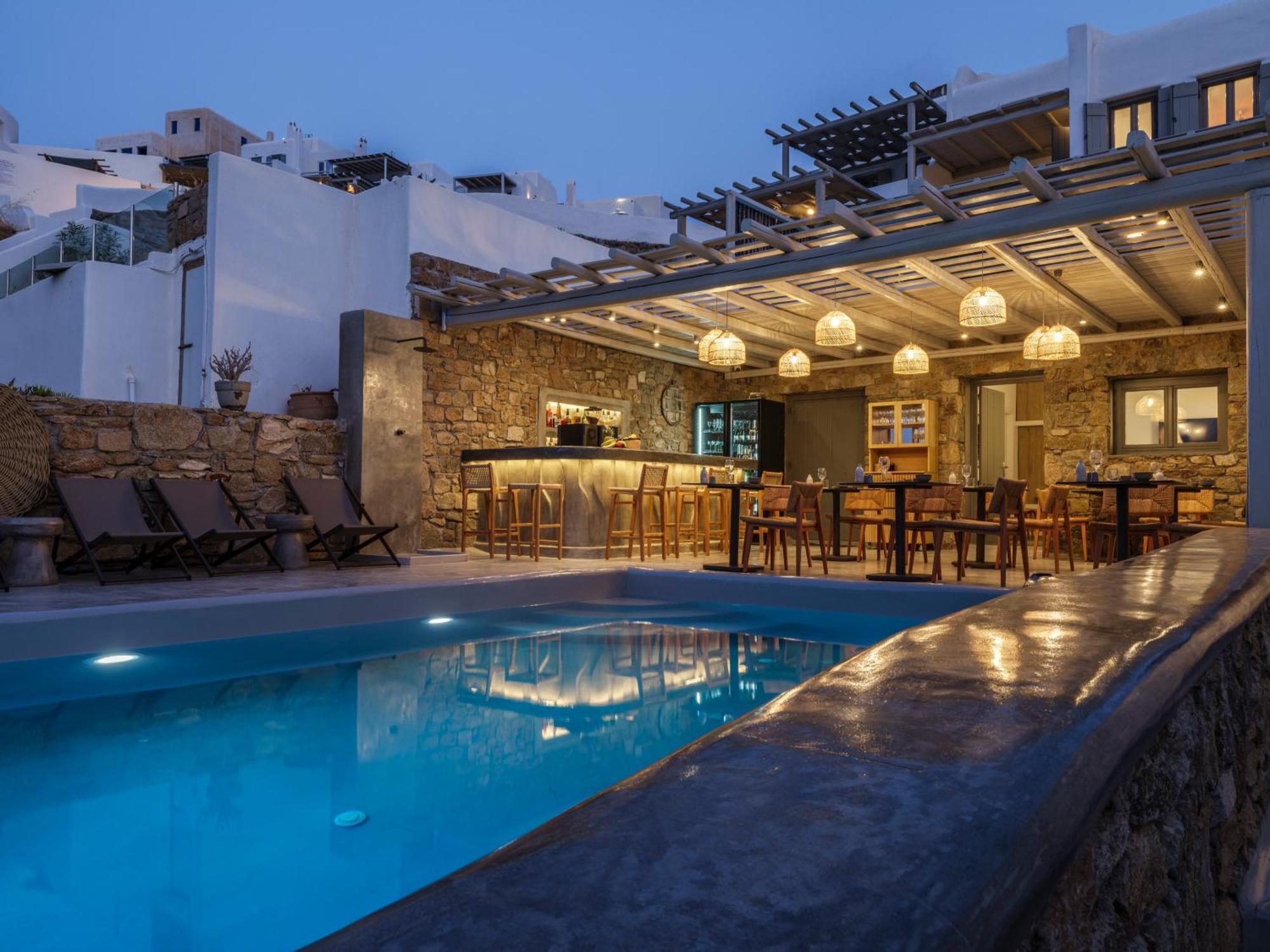 Mykonos Residence Villas & Suites Merchia Beach Exterior foto