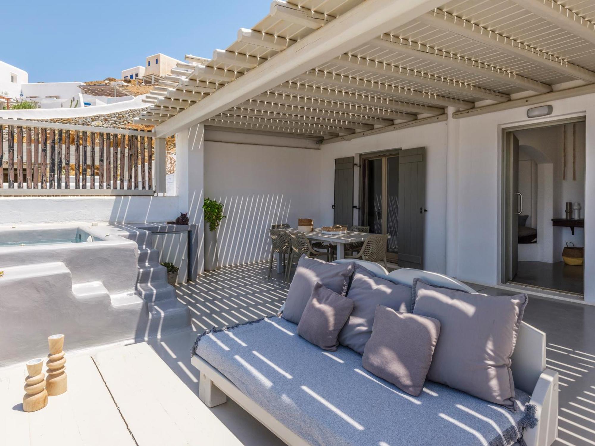 Mykonos Residence Villas & Suites Merchia Beach Exterior foto